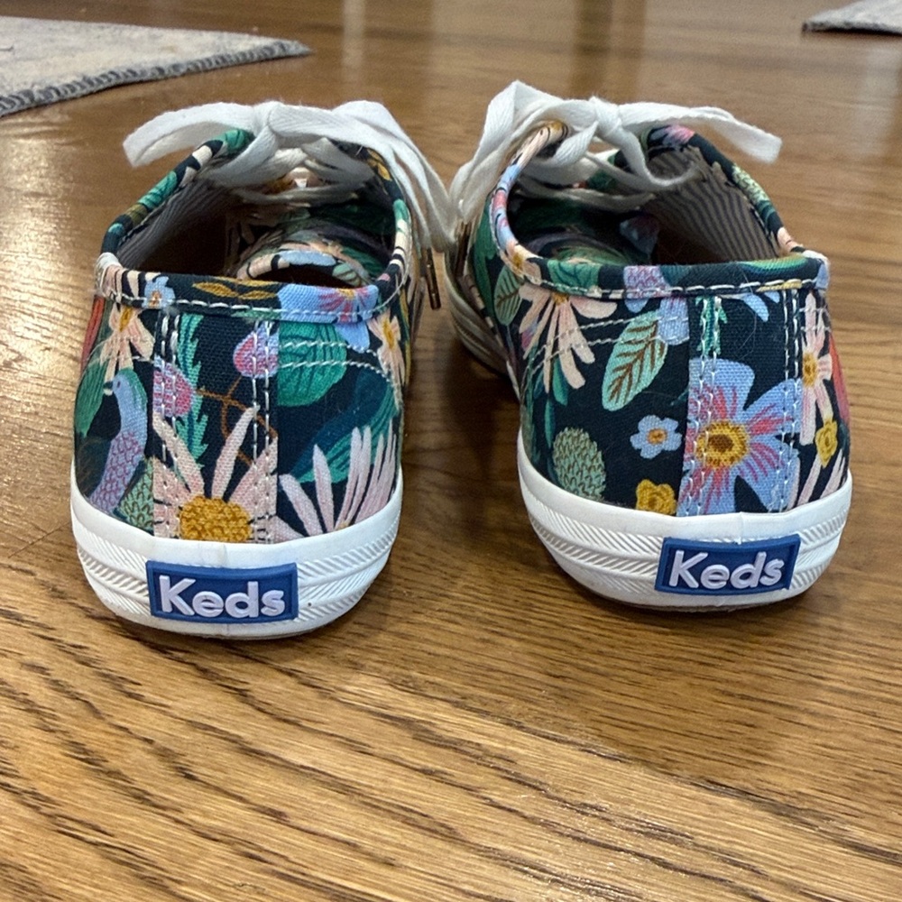 Rifle Paper Co. Keds Floral Canvas Sneakers women’s size 6 - Picture 4 of 8